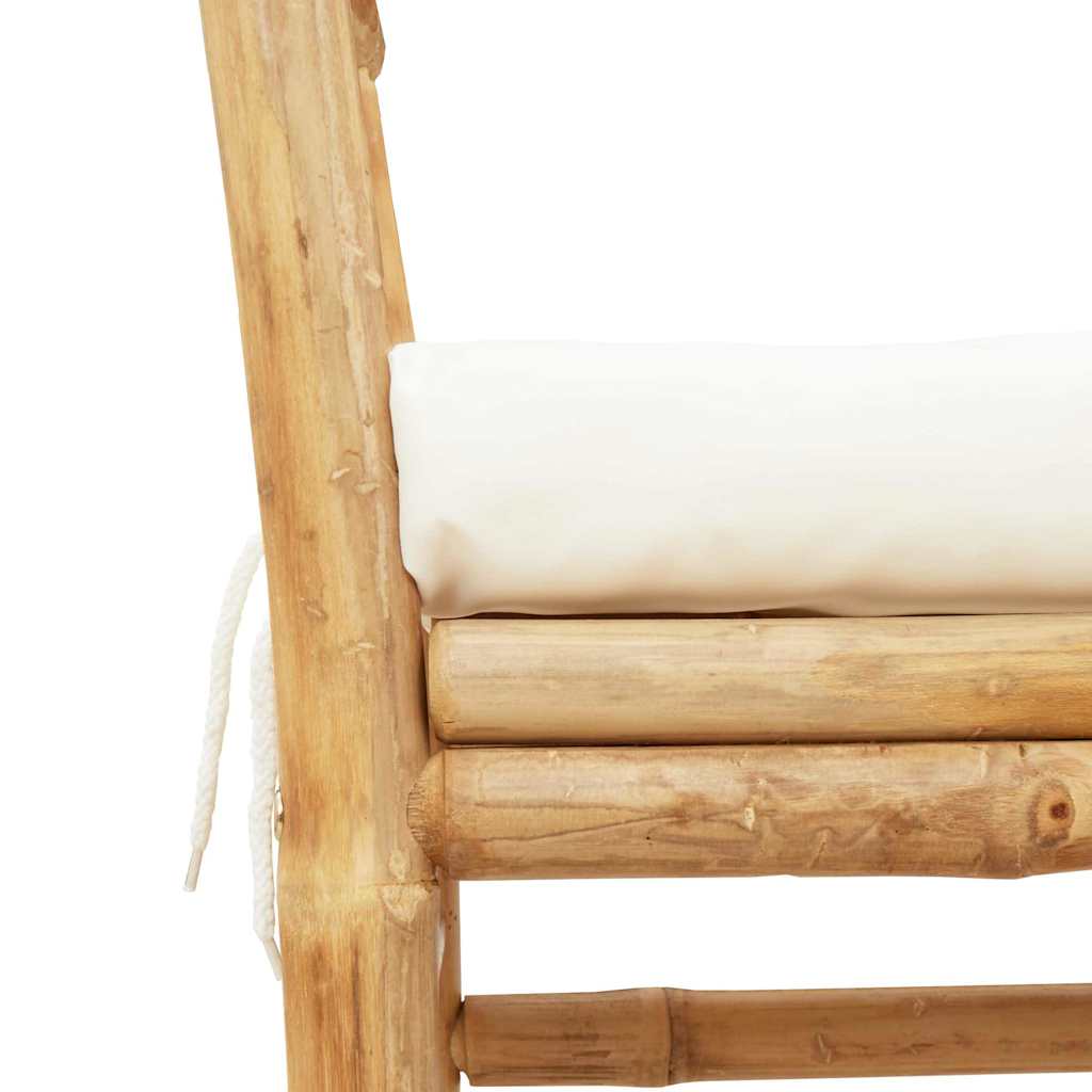 Havebænk 2 -Seater 110 x 38 x 65cm Bambus Brun Rektangulær