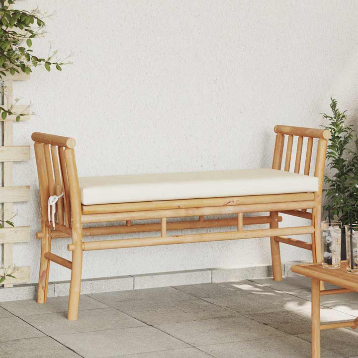 Havebænk 2 -Seater 110 x 38 x 65cm Bambus Brun Rektangulær