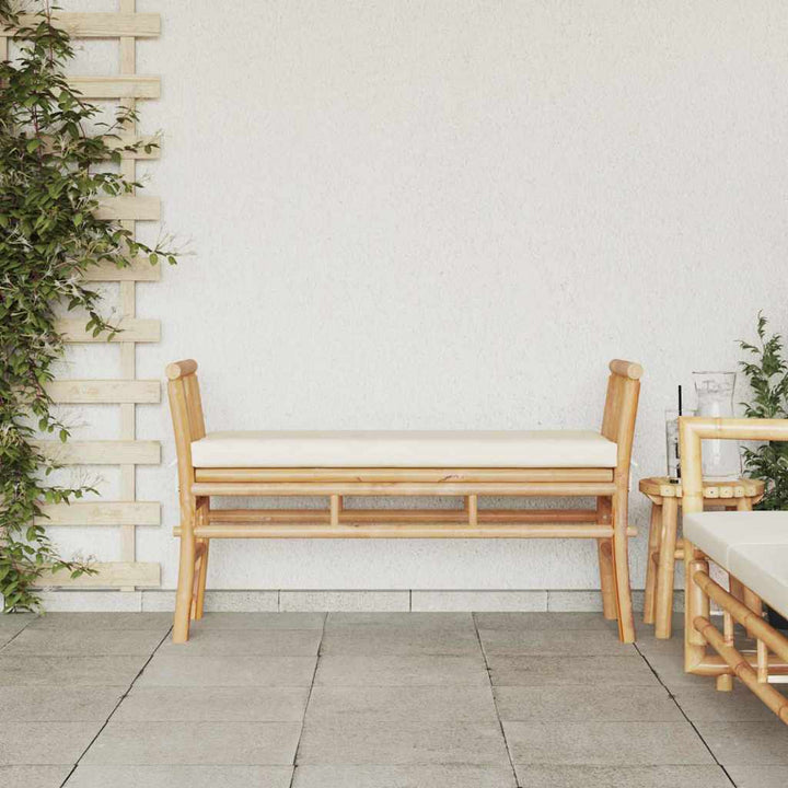 Havebænk 2 -Seater 110 x 38 x 65cm Bambus Brun Rektangulær