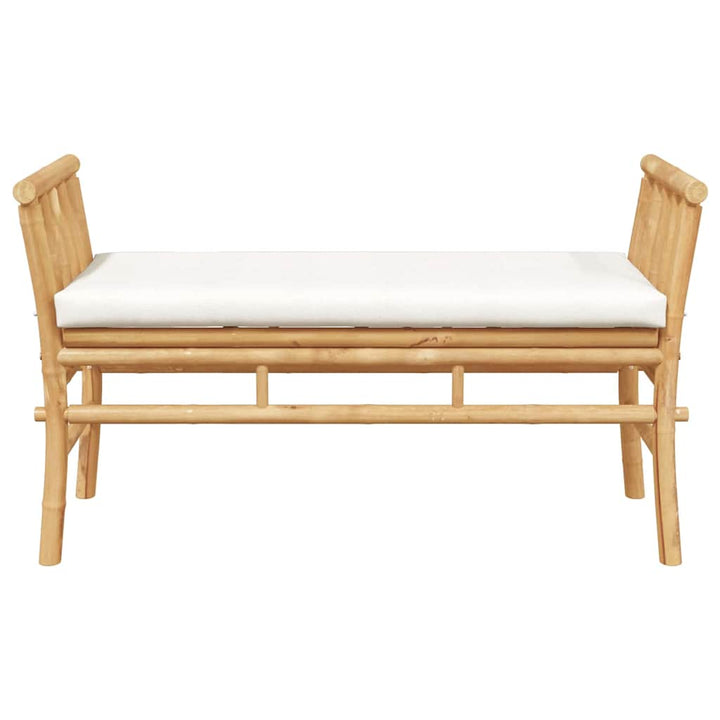 Havebænk 2 -Seater 110 x 38 x 65cm Bambus Brun Rektangulær