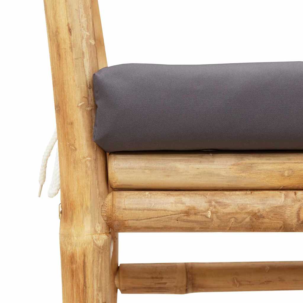 Havebænk 2 -Seater 110 x 38 x 65cm Bambus Brun Rektangulær