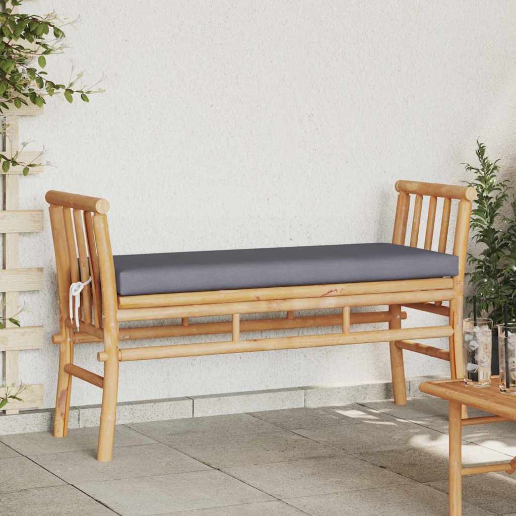 Havebænk 2 -Seater 110 x 38 x 65cm Bambus Brun Rektangulær