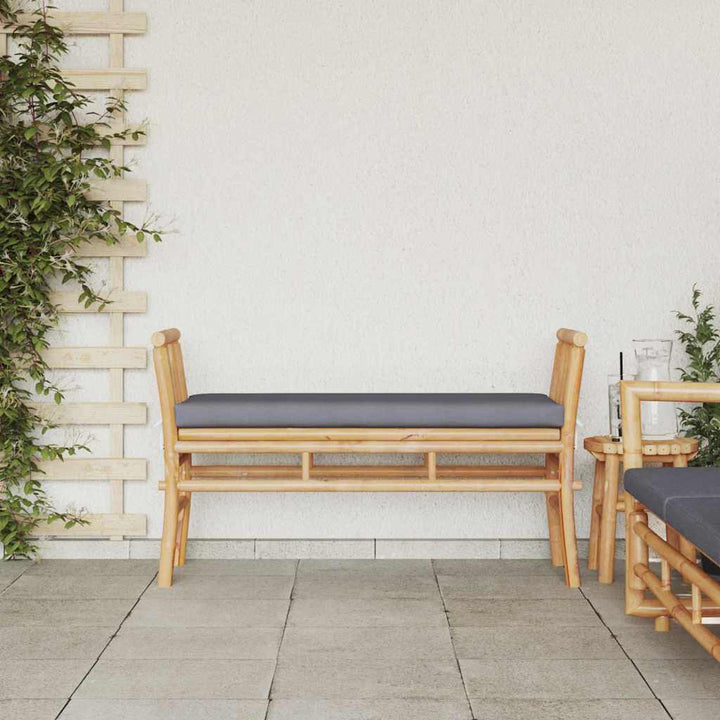 Havebænk 2 -Seater 110 x 38 x 65cm Bambus Brun Rektangulær