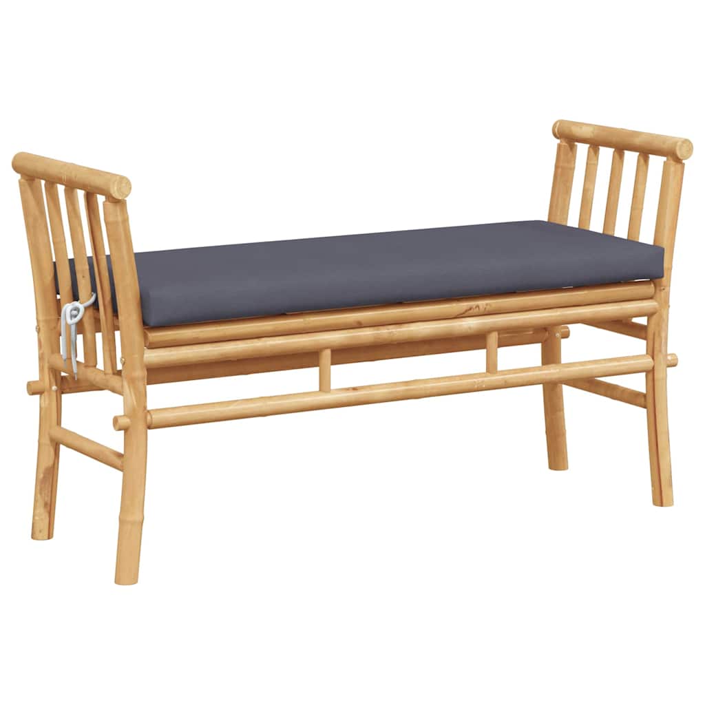 Havebænk 2 -Seater 110 x 38 x 65cm Bambus Brun Rektangulær
