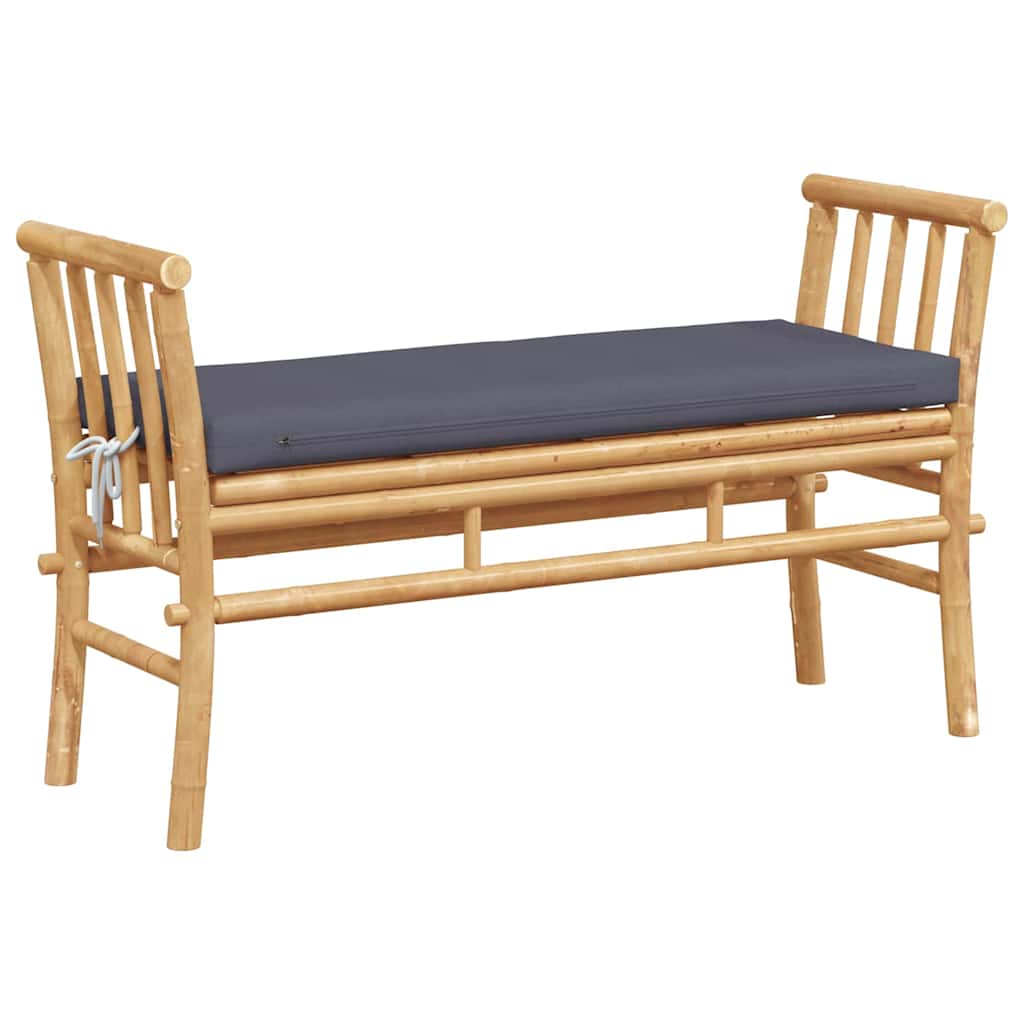 Havebænk 2 -Seater 110 x 38 x 65cm Bambus Brun Rektangulær