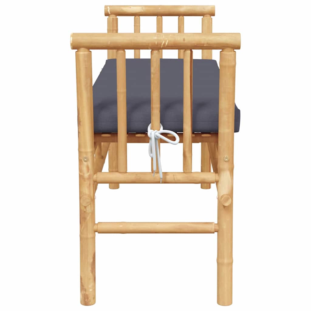 Havebænk 2 -Seater 110 x 38 x 65cm Bambus Brun Rektangulær