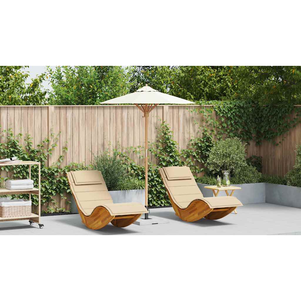 Havesol Cremehvid Ø 150 x 210 cm Bambus