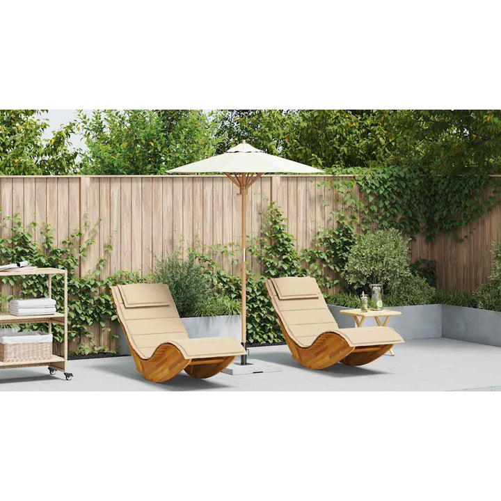 Havesol Cremehvid Ø 150 x 210 cm Bambus