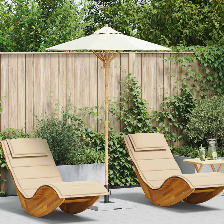 Havesol Ø 150 x 210 cm Bambus Rund Cremehvid