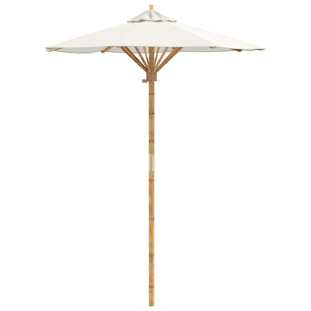 Havesol Ø 150 x 210 cm Bambus Rund Cremehvid