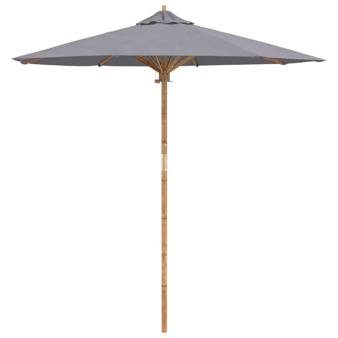 Havesol Ø 217 x 230 cm Bambus Rund Mørkegrå