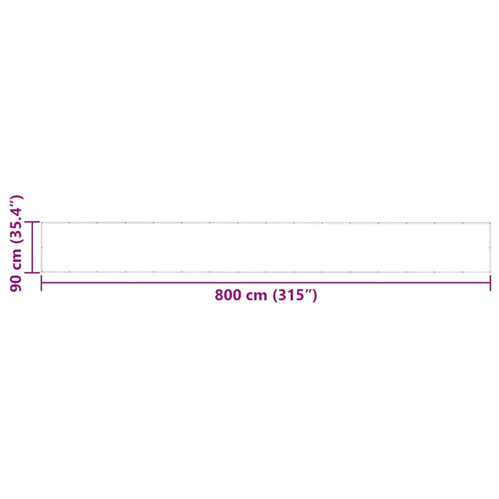 altanafskærmning gul og hvid stribe 90x800 cm