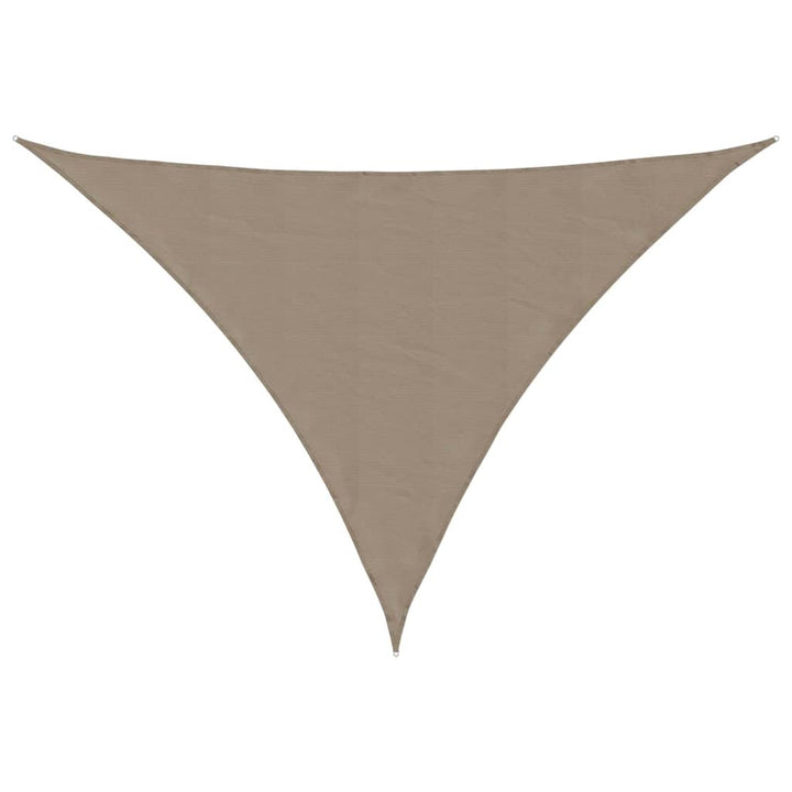 solsejl 7x5x5 m 100 % polyesterstof gråbrun