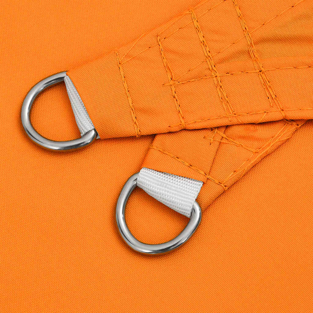solsejl 7x5x5 m 100 % polyesterstof orange