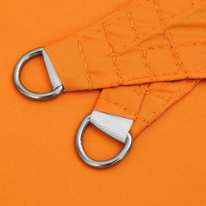 solsejl 7x5x5 m 100 % polyesterstof orange