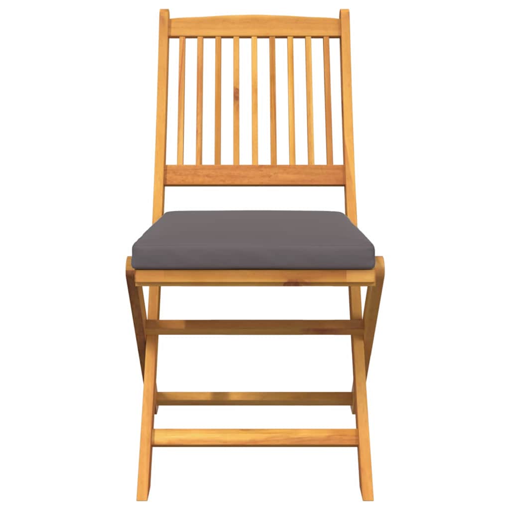 Sammenklappelig stol med pude 6 pcs Grå 49 x 57.5 x 92cm