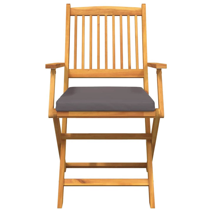 Sammenklappelig stol med pude 6 pcs Grå 49 x 57.5 x 92cm