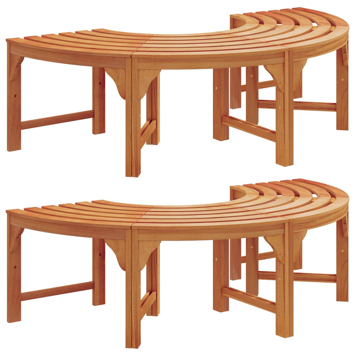 Træ Bænk 2 pcs Naturfarvet 160 x 80 x 45cm