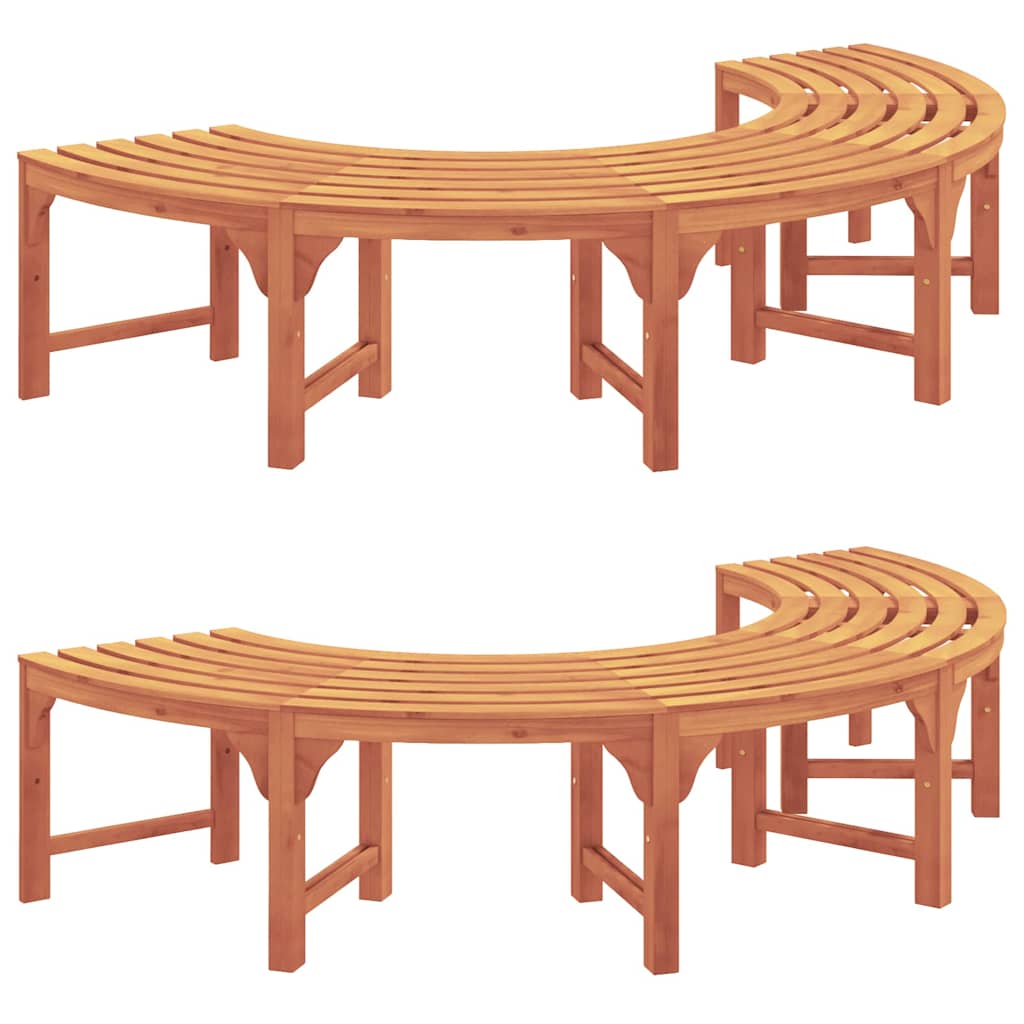 Træ Bænk 2 pcs Naturfarvet 160 x 80 x 45cm
