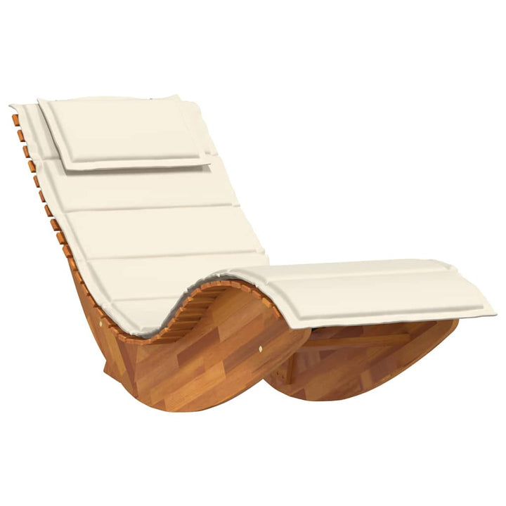 Solstol med pude 2-person 2 pcs Brun Massivt Akacietræ