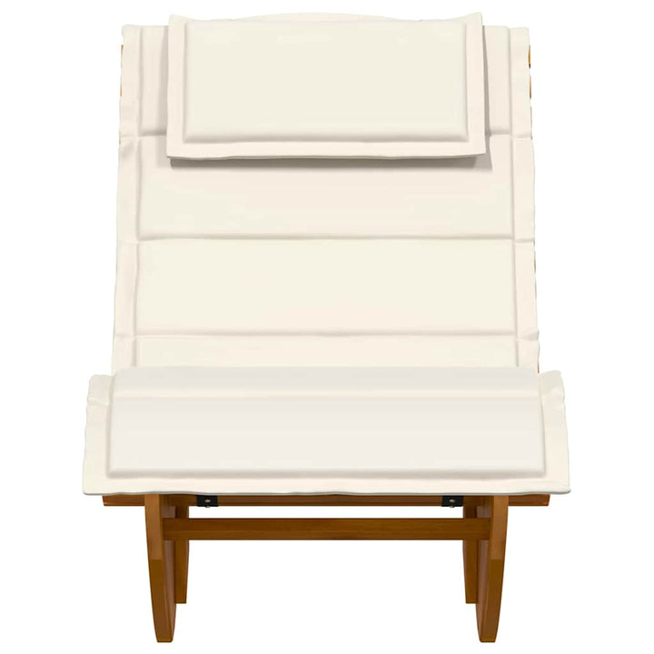 Solstol med pude 2-person 2 pcs Brun Massivt Akacietræ