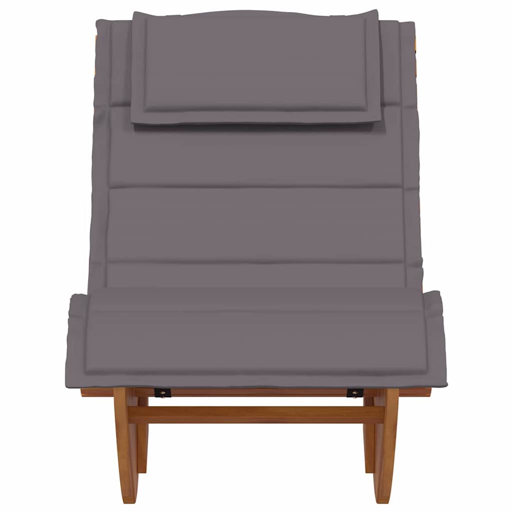 Solstol med pude 2-person 2 pcs Brun Massivt Akacietræ