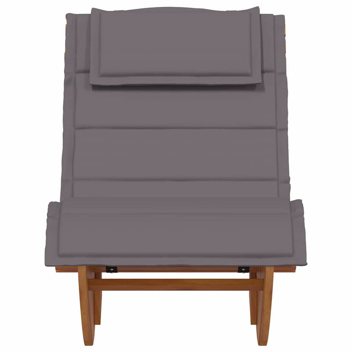 Solstol med pude 2-person 2 pcs Brun Massivt Akacietræ