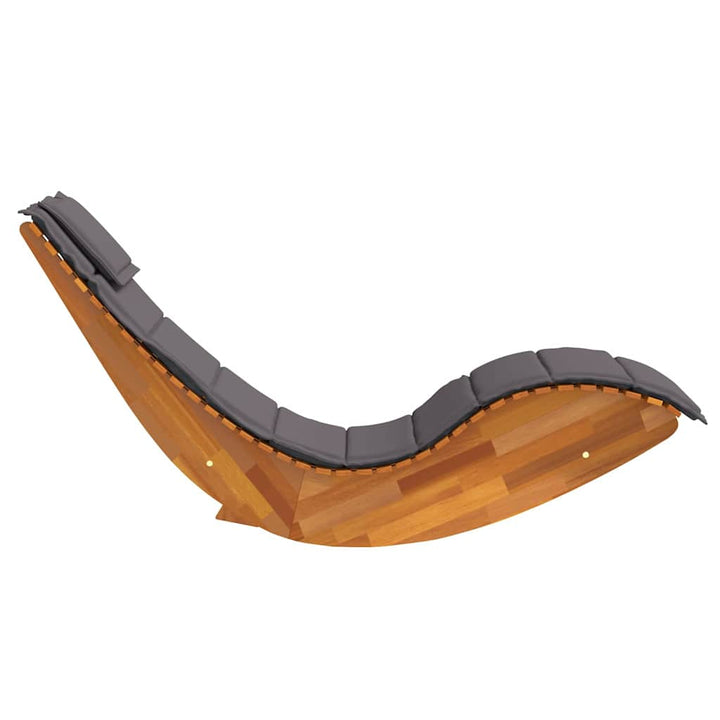Solstol med pude 2-person 2 pcs Brun Massivt Akacietræ
