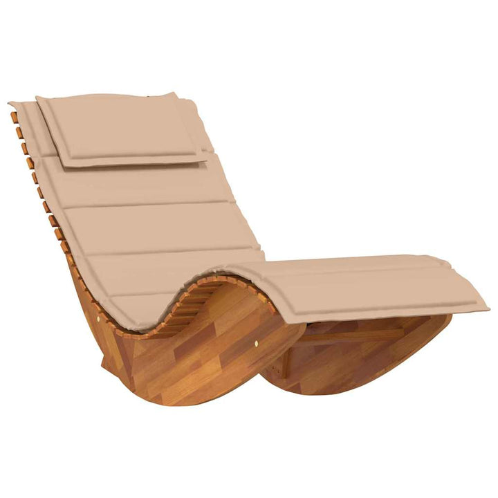 Solstol med pude 2-person 2 pcs Brun Massivt Akacietræ