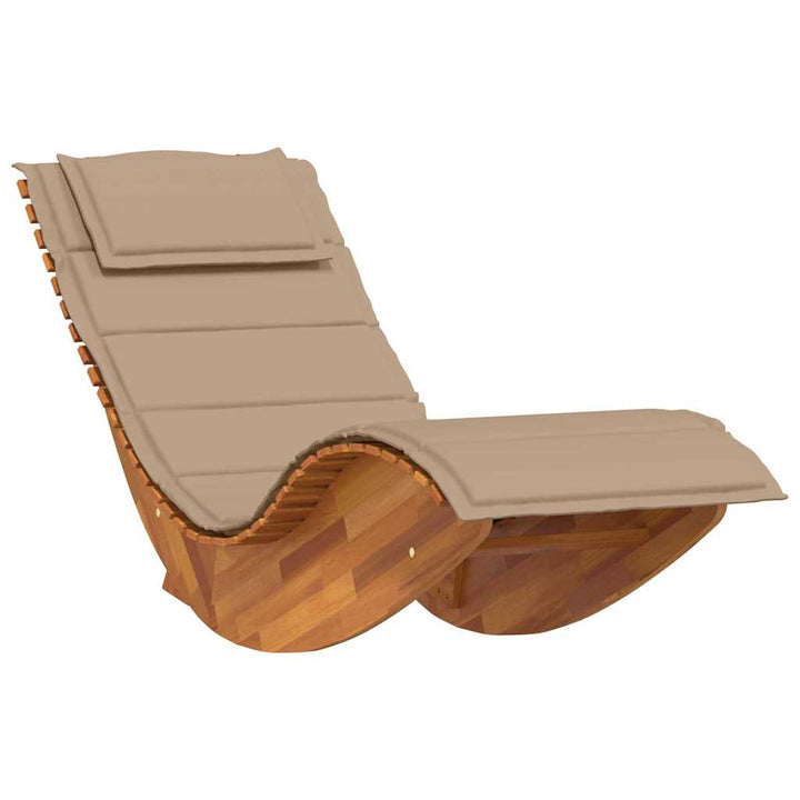 Solstol med pude 2-person 2 pcs Brun Massivt Akacietræ