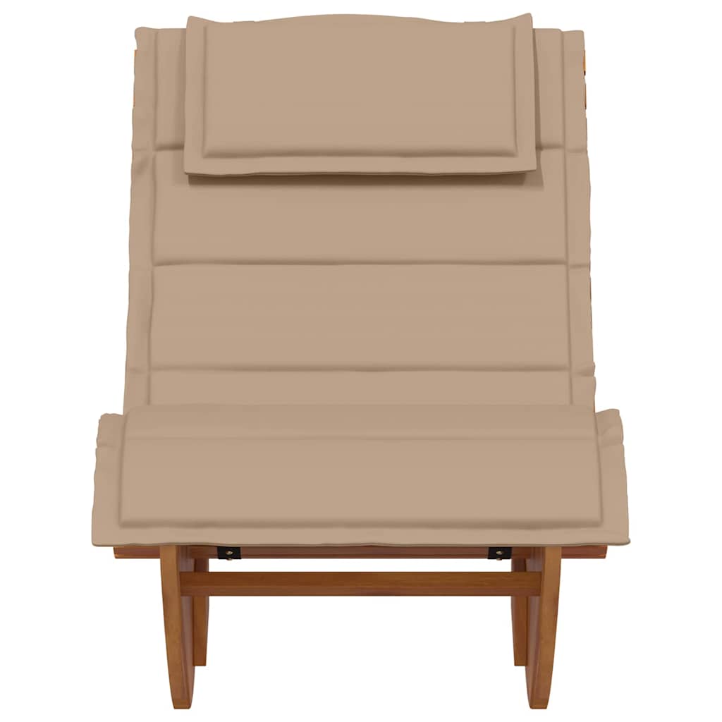 Solstol med pude 2-person 2 pcs Brun Massivt Akacietræ