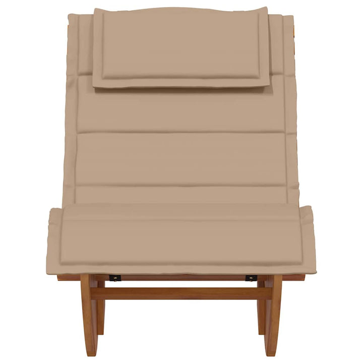Solstol med pude 2-person 2 pcs Brun Massivt Akacietræ
