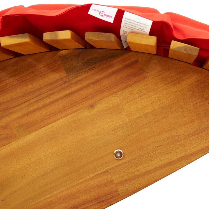 Solstol med pude 2-person 2 pcs Brun Massivt Akacietræ