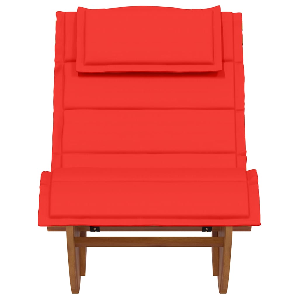 Solstol med pude 2-person 2 pcs Brun Massivt Akacietræ