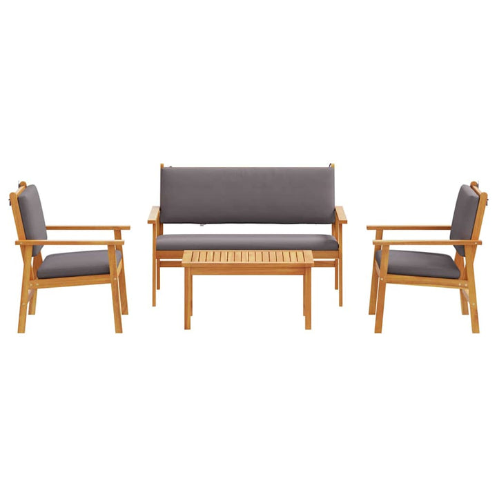 Havesofa Sæt 4 pcs Brun 120 x 65,5 x 79 cm Massivt Akacietræ