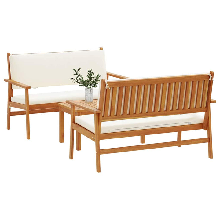 Havesofa Sæt 3 pcs Brun 120 x 65,5 x 79 cm Massivt Akacietræ