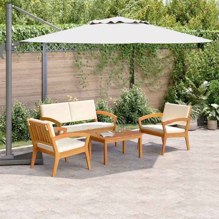 Bistrosæt med pude 4 pcs Brun Polyester