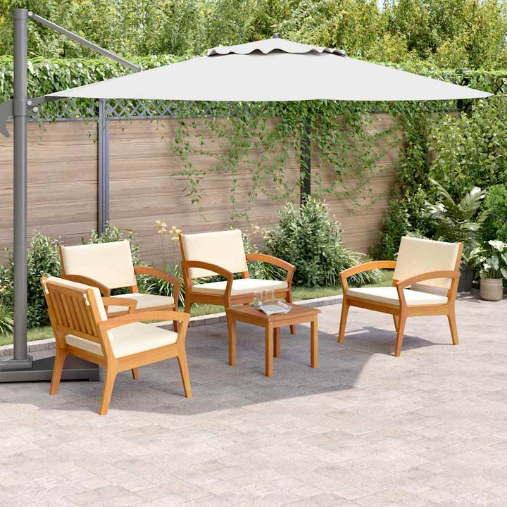 Bistrosæt med pude 5 pcs Brun Polyester