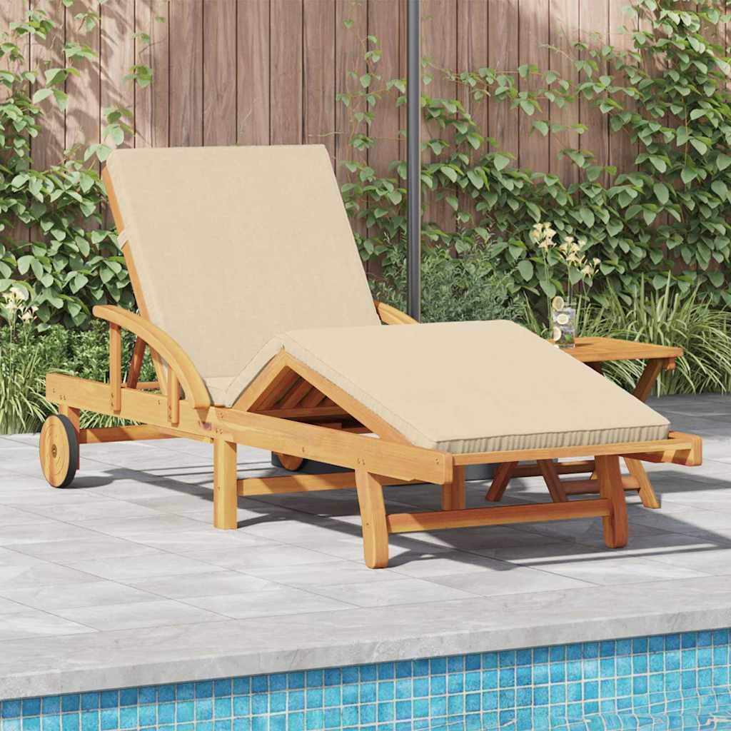 Solstol 2 stk. Massivt Akacietræ Beige