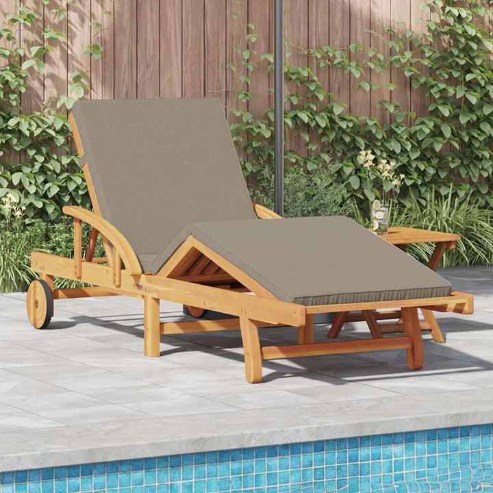 Solstol 2 pcs Gråbrun 200 x 67 x 84 cm Massivt Akacietræ