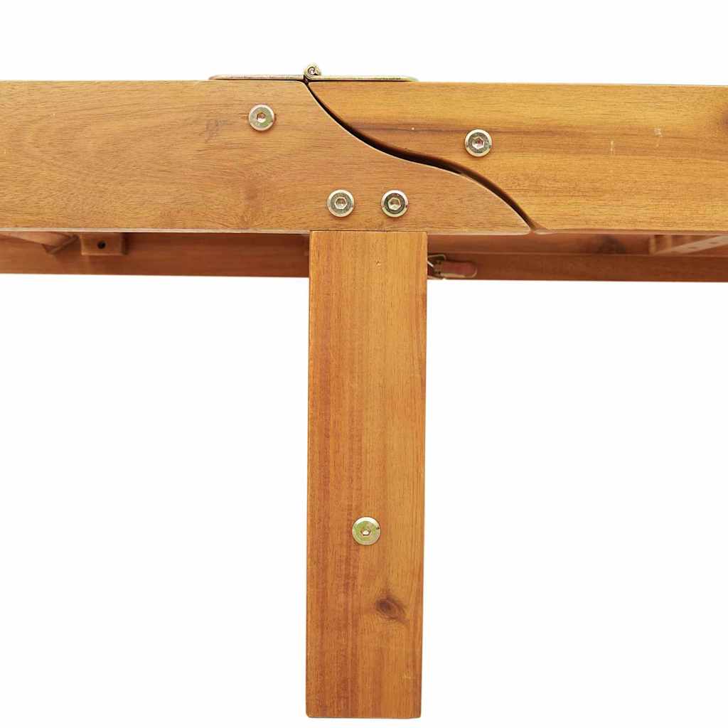 Solstol 2 pcs Brun 65 x 199 x 84 cm Massivt Akacietræ