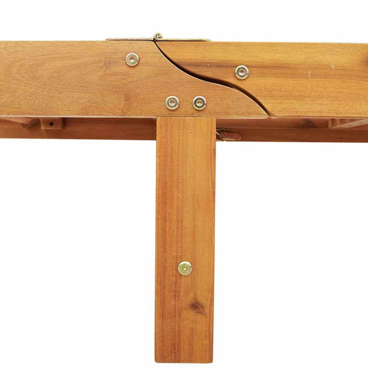 Solstol 2 pcs Brun 65 x 199 x 84 cm Massivt Akacietræ