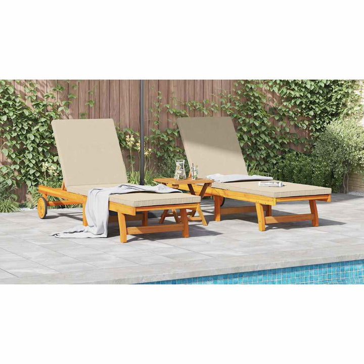 Solstol 2-person 2 pcs Brun Massivt Akacietræ