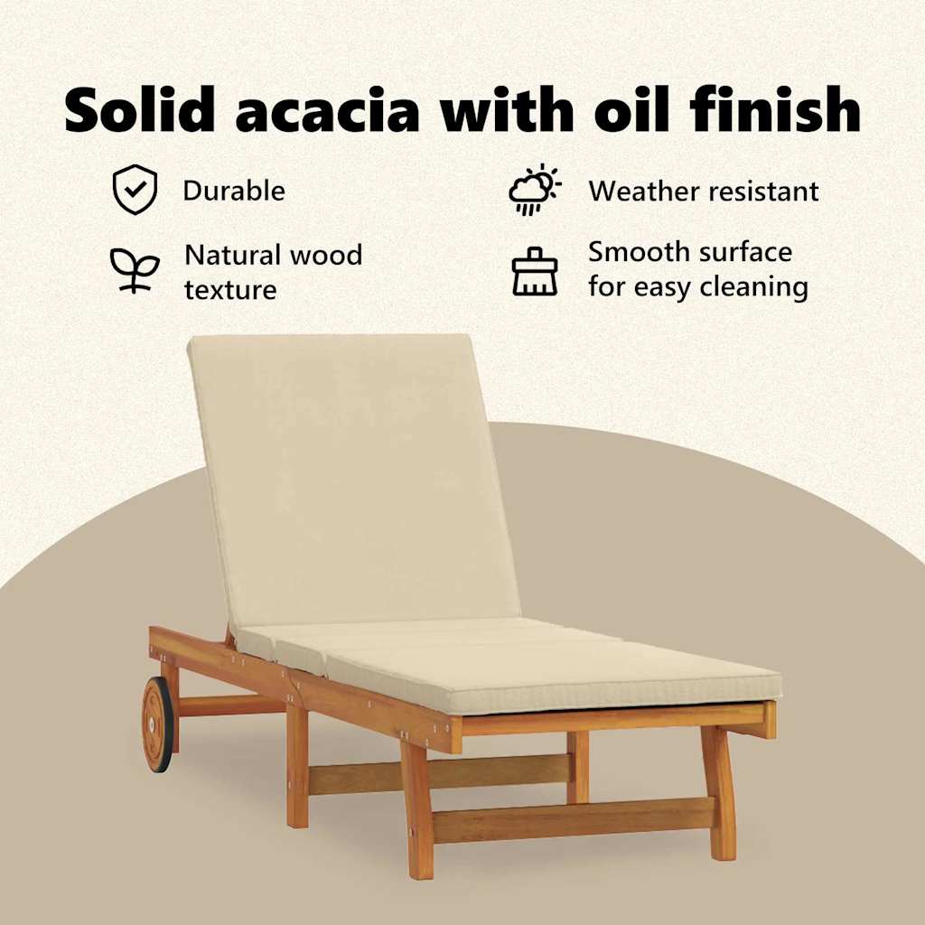 Solstol 2-person 2 pcs Brun Massivt Akacietræ