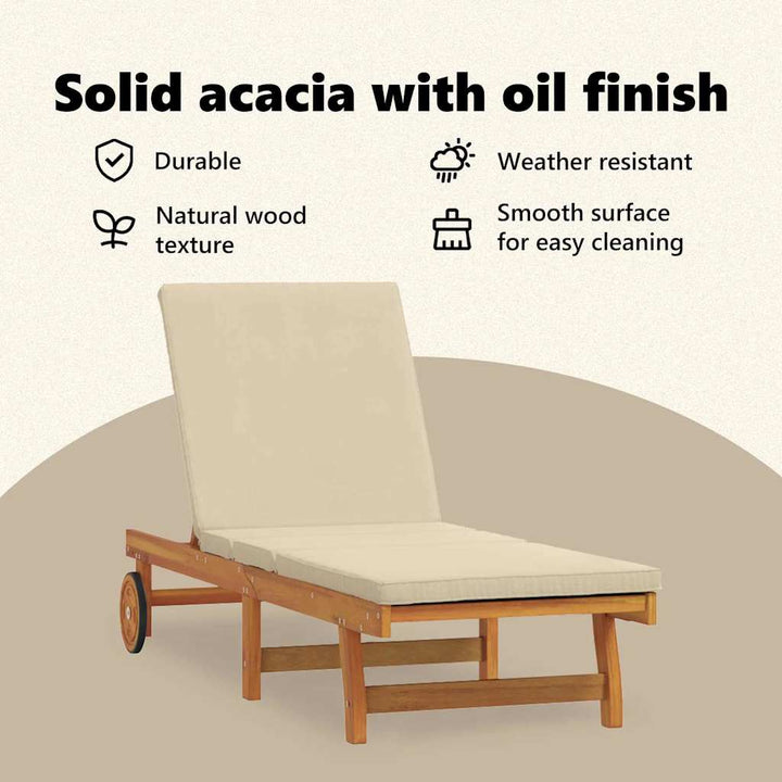 Solstol 2-person 2 pcs Brun Massivt Akacietræ