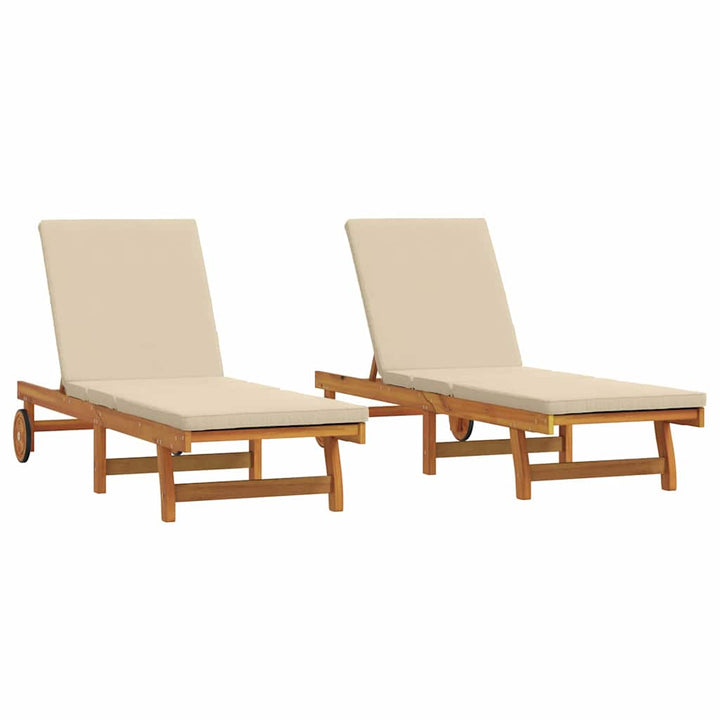 Solstol 2-person 2 pcs Brun Massivt Akacietræ