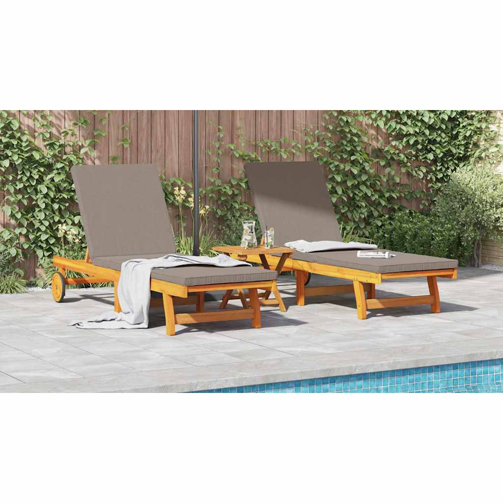 Solstol 2-person 2 pcs Brun Massivt Akacietræ