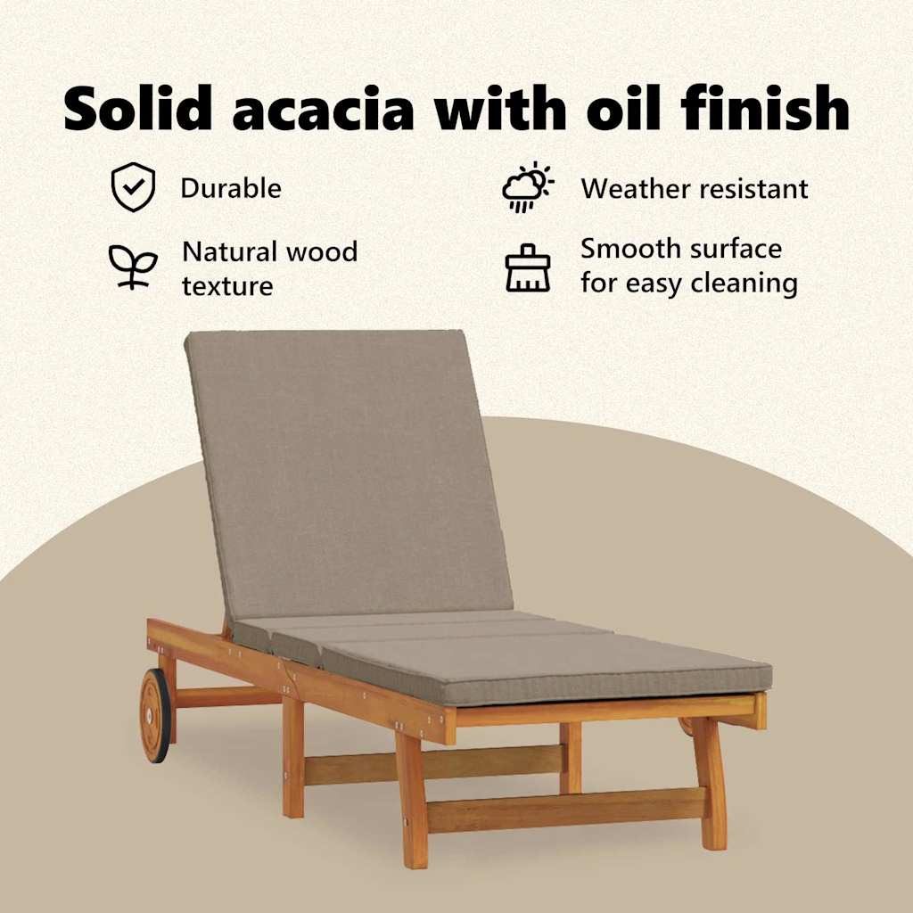 Solstol 2-person 2 pcs Brun Massivt Akacietræ