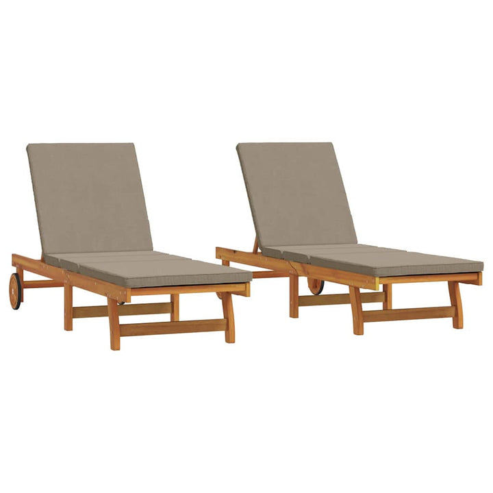 Solstol 2-person 2 pcs Brun Massivt Akacietræ