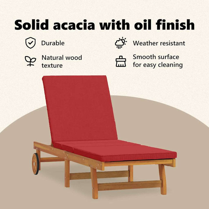 Solstol 2-person 2 pcs Brun Massivt Akacietræ